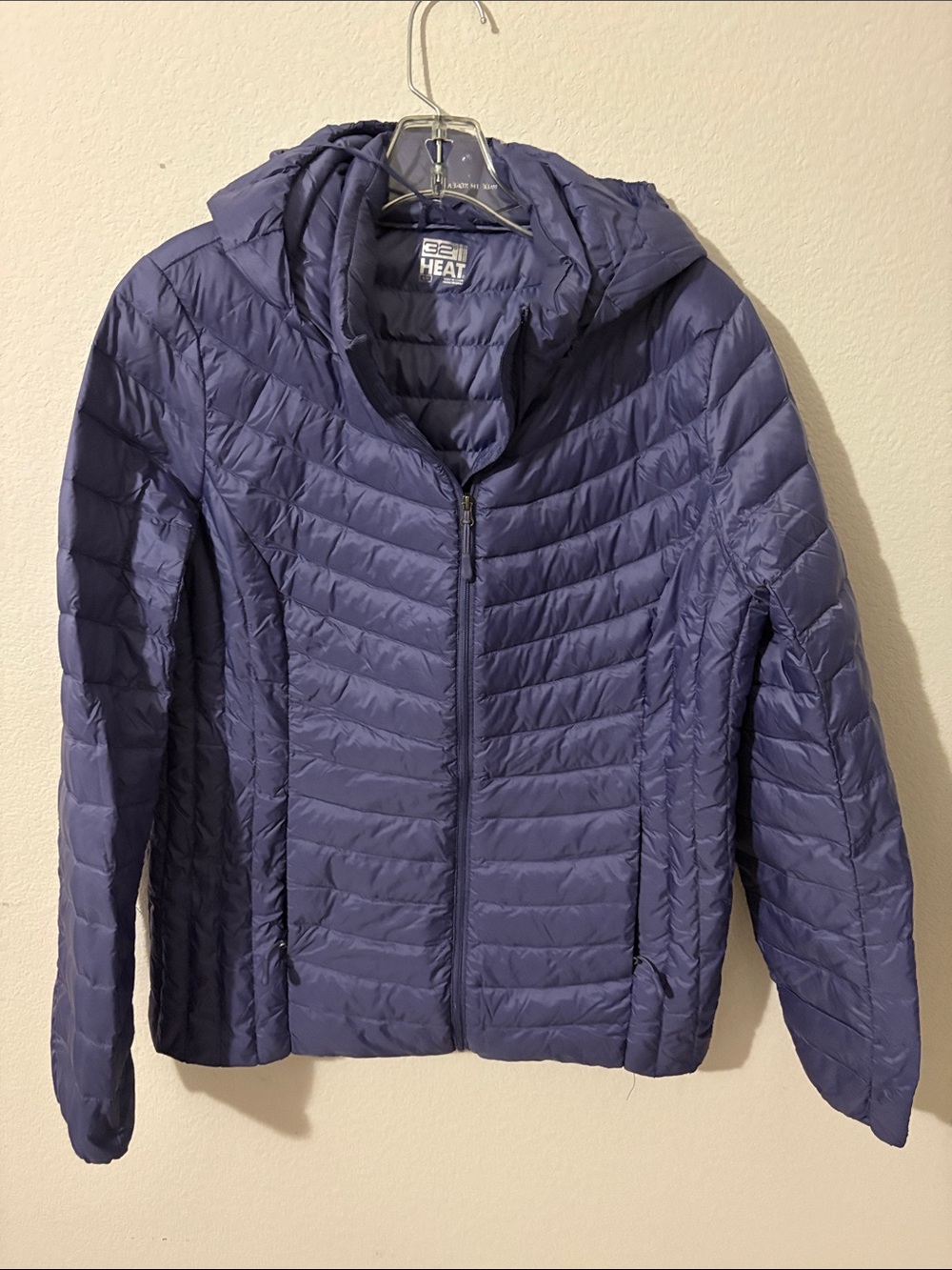 32 Degrees Heat Women’s Lightweight Packable Hooded Puffer size Large Jacket